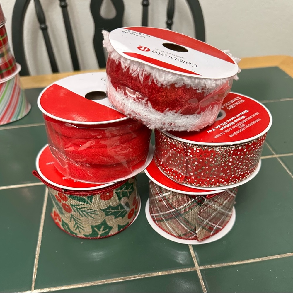 Celebrate It Holiday Ribbon Set - Red, Green, Gold